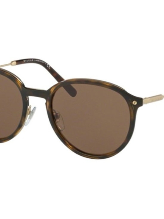 BVLGARI Accessories - Bulgari Tortoiseshell Round Sunglasses with Brown Lenses